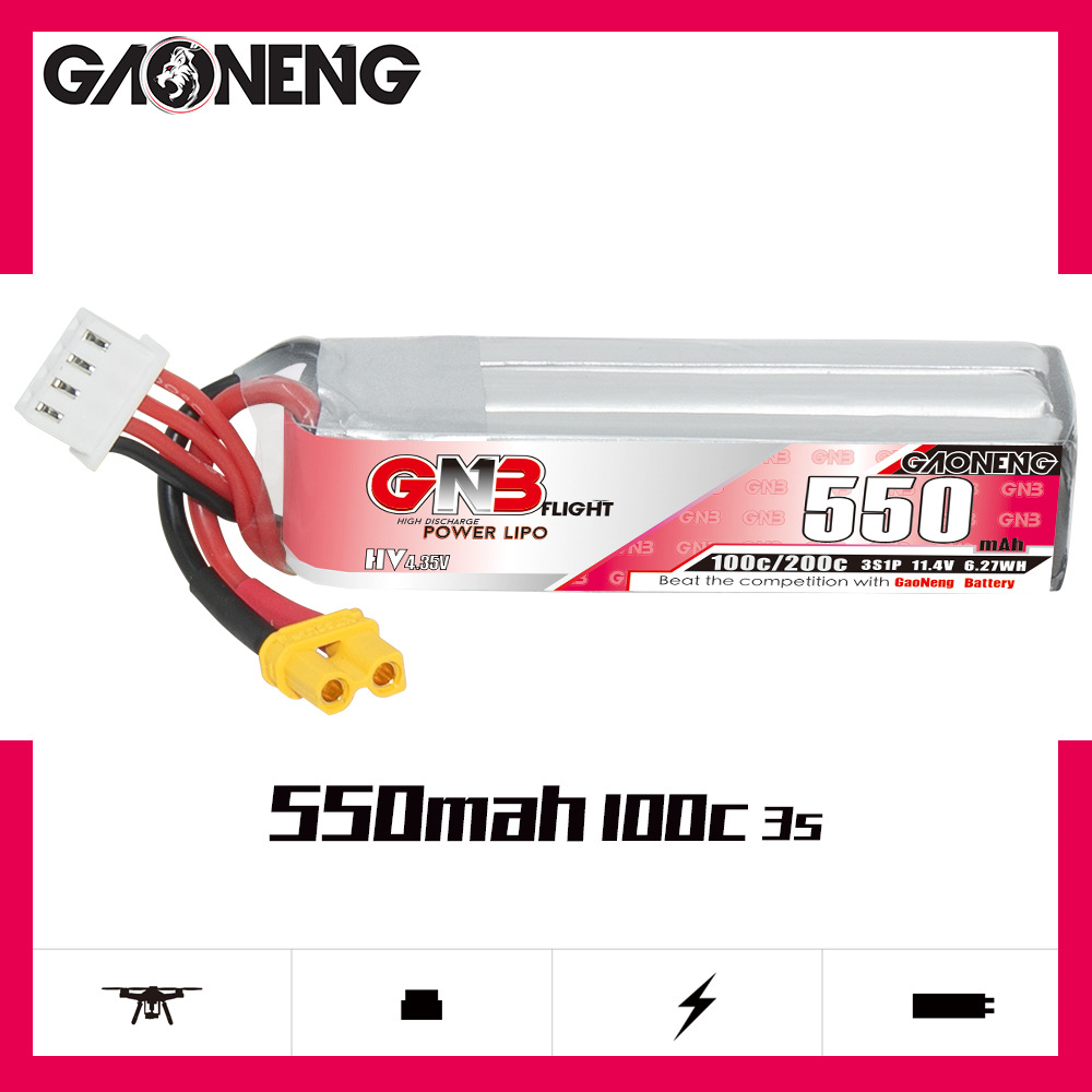 GNB HV 11.4V 550mAh 100C/200C  - Nano Quad Fpv incelemesi ve fiyatı