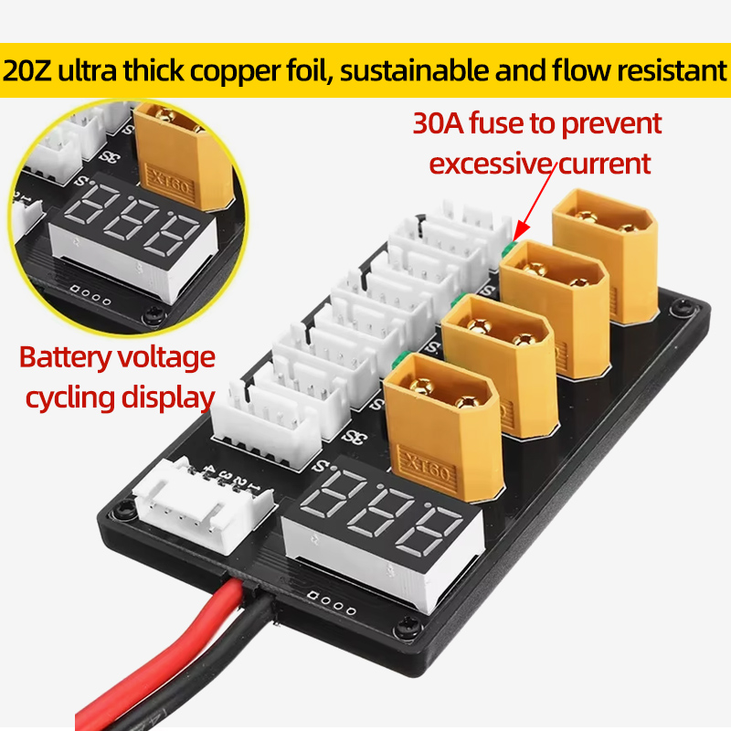 XT30 XT60 Lipo Battery Paralle - Lipo Parallel Charging Board incelemesi ve fiyatı