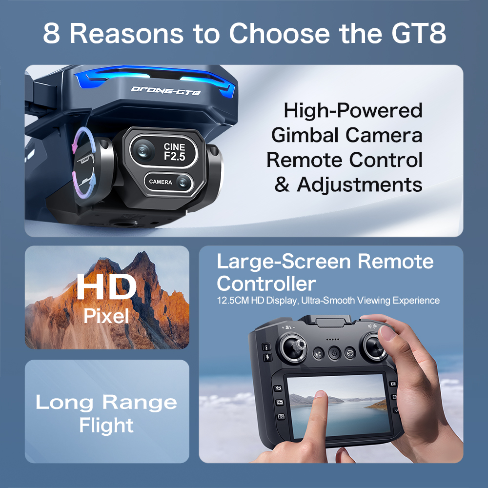GT8 Mini Drone 8K WiFi GPS Pro - Drone Rc S156 incelemesi ve fiyatı