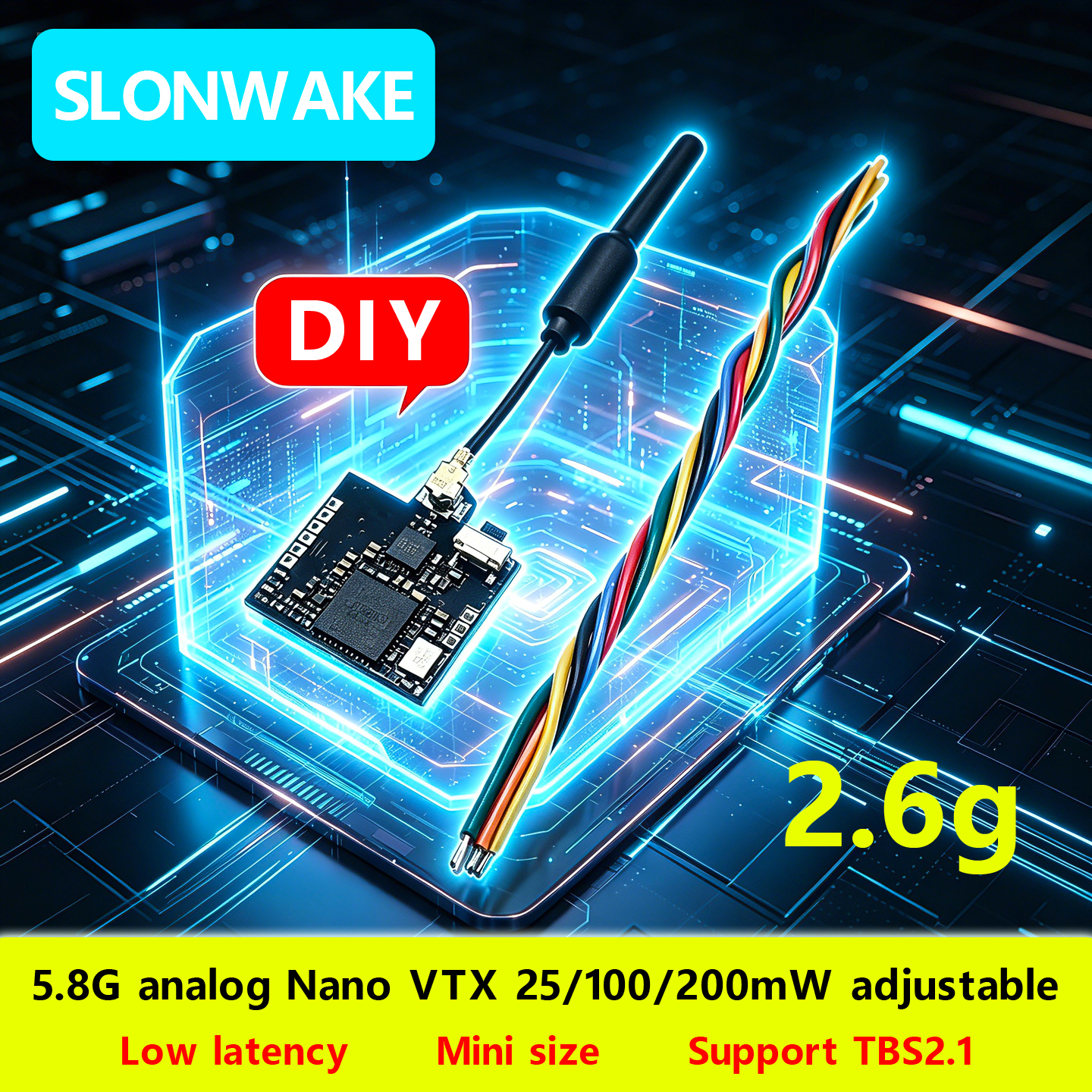 SLONWAKE Nano 5.8G 48CH 200mW  - Receiver Rc Drone incelemesi ve fiyatı
