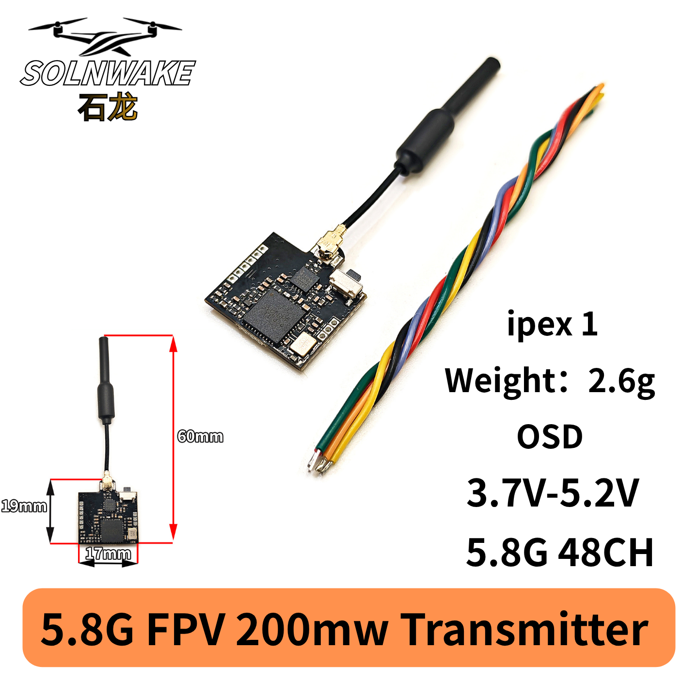SLONWAKE Nano 5.8G 48CH 200mW  - Receiver Rc Drone incelemesi ve fiyatı