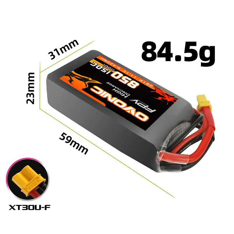 OVONIC 850mAh 11.1V 95C Lipo B - Drone Zll Rc incelemesi ve fiyatı