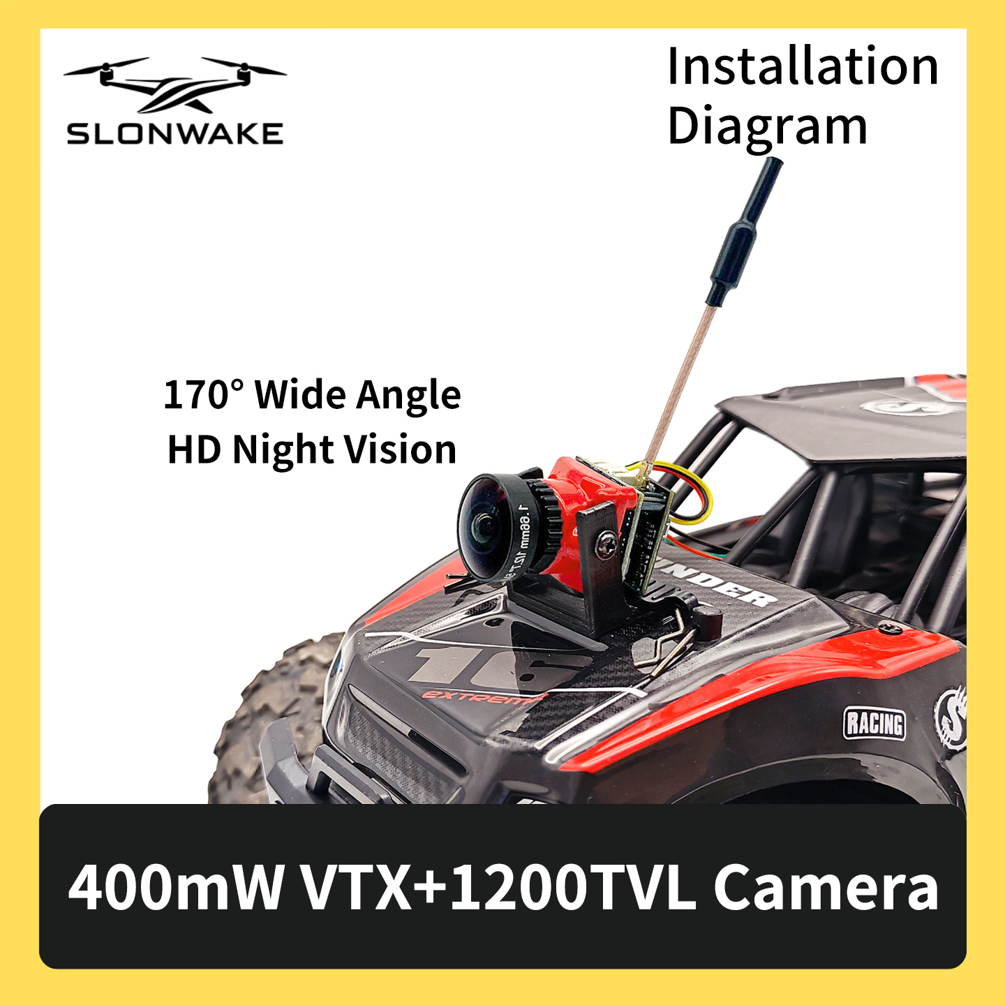SLONWAKE 5.8G 48CH FPV 400mw V - Receiver Rc Drone incelemesi ve fiyatı