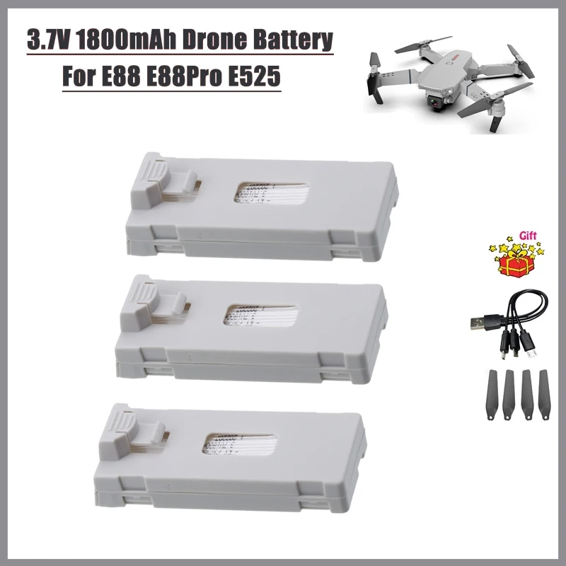 E88 Drone Battery 3.7V 1800mah - Drone Rc E99 K3 incelemesi ve fiyatı
