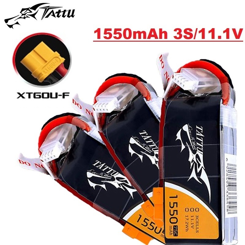 TATTU 3S 11.1V 1550mAh 75C LiP - Drone Zll Rc incelemesi ve fiyatı